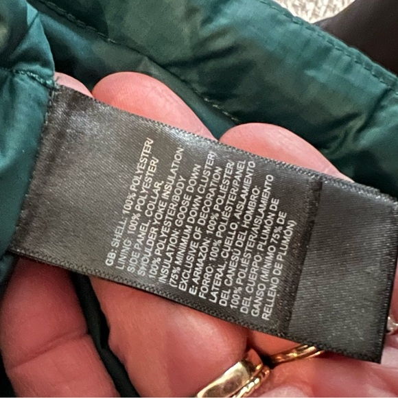 The North Face Goose Down 550 Vest Men’s Small Green and Winter Hiking Winter - Picture 4 of 10